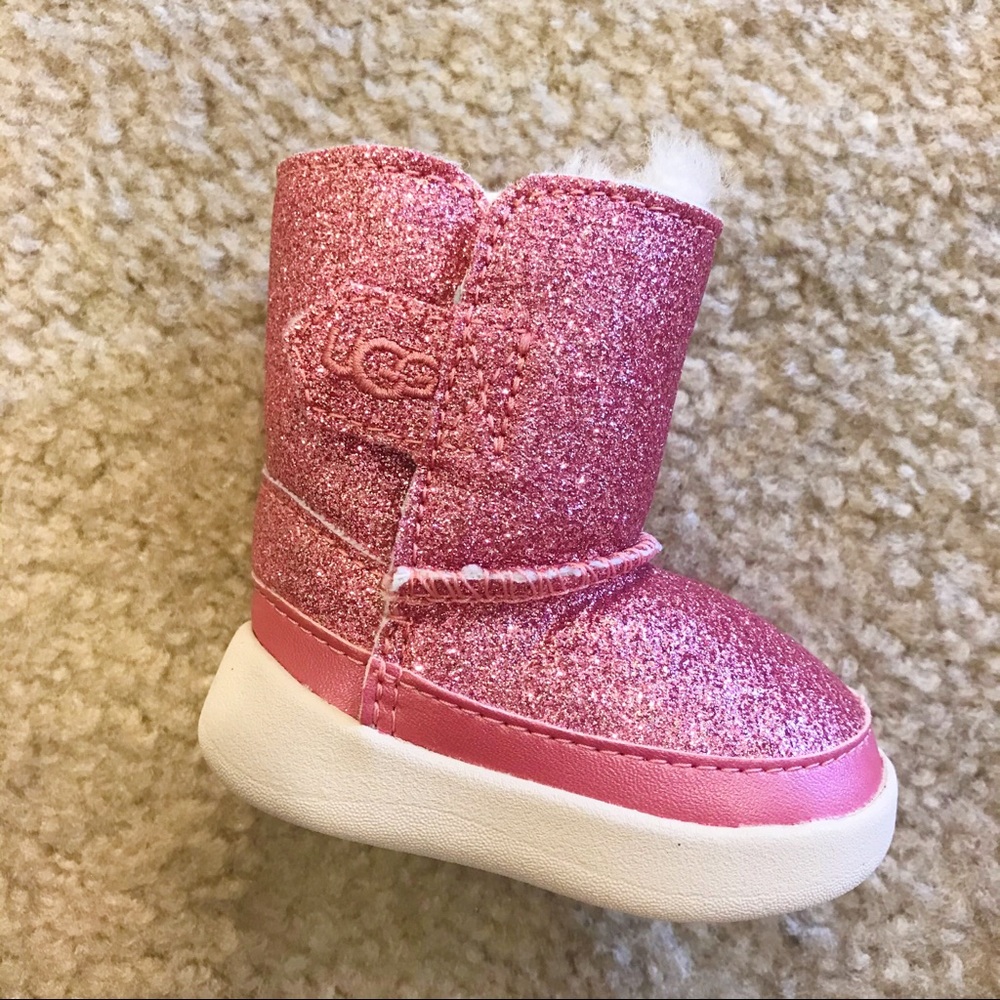New Ugg Baby Boots Keelan Pink Glitter Newborn Gift Girl